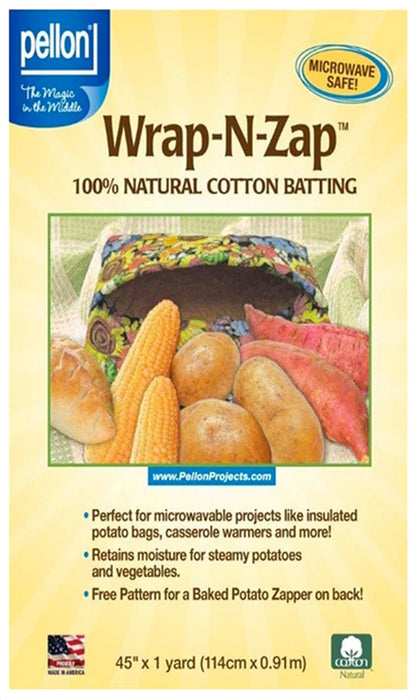 Wrap n Zap 100% Cotton Batting No Scrim