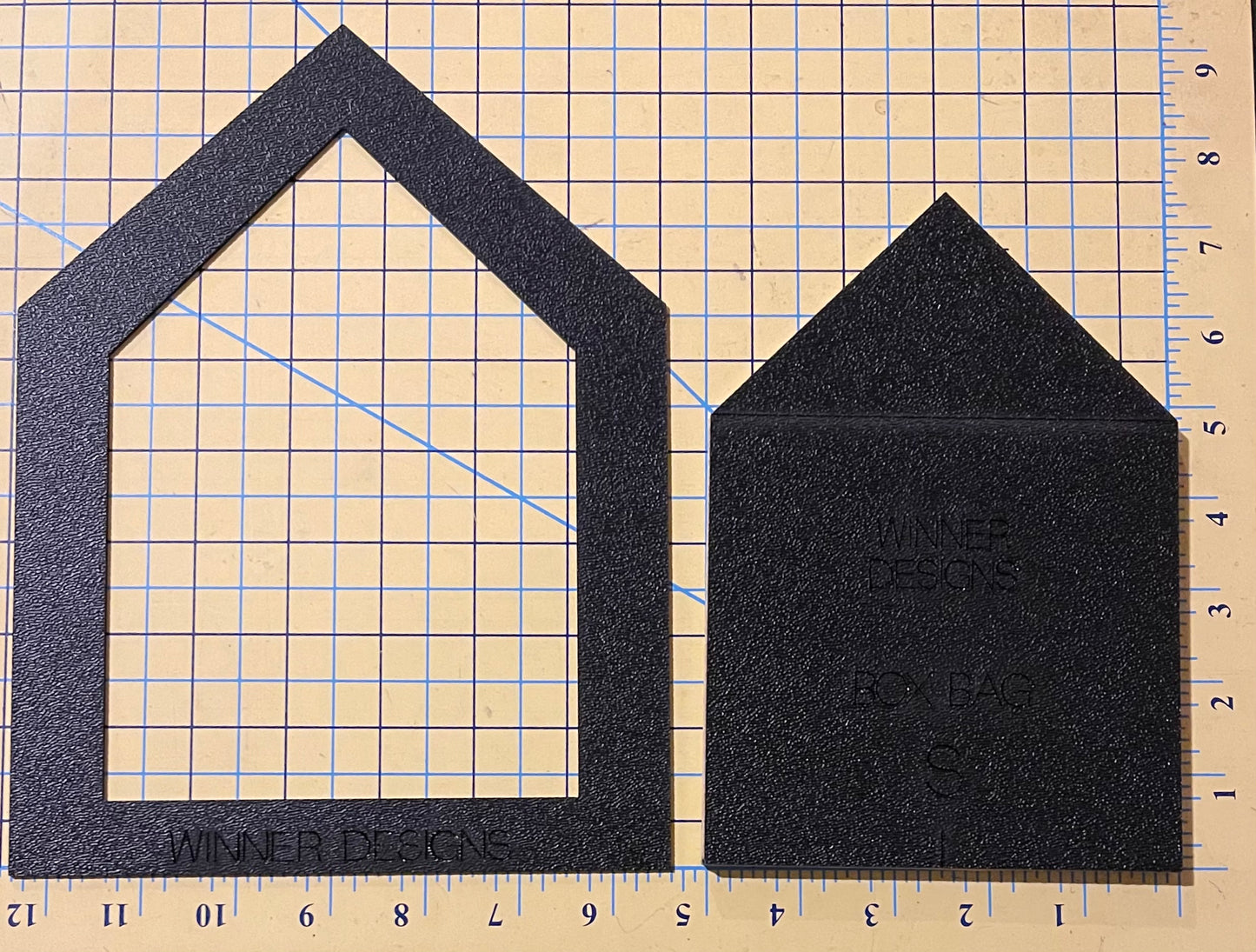 Box Bag 3 Templates, 2 Fussy Cut Frames Bundle